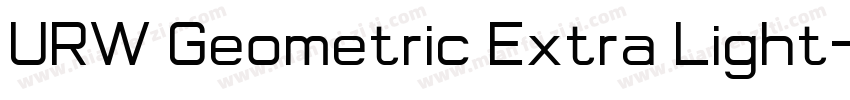 URW Geometric Extra Light字体转换